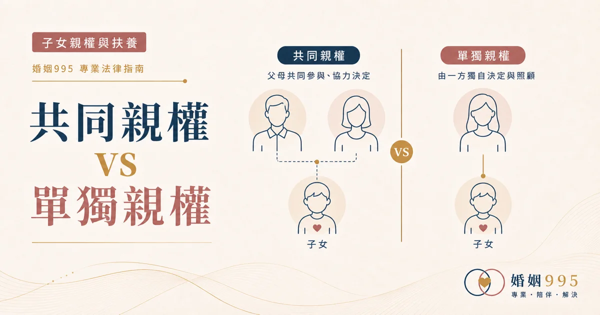 共同親權 vs 單獨親權差在哪?優缺點與實務安排完整解析